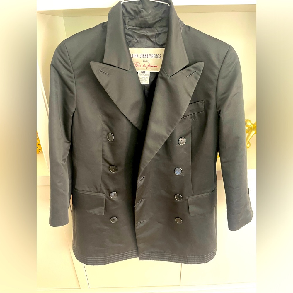 European double breasted blk jacket ( US size 10)